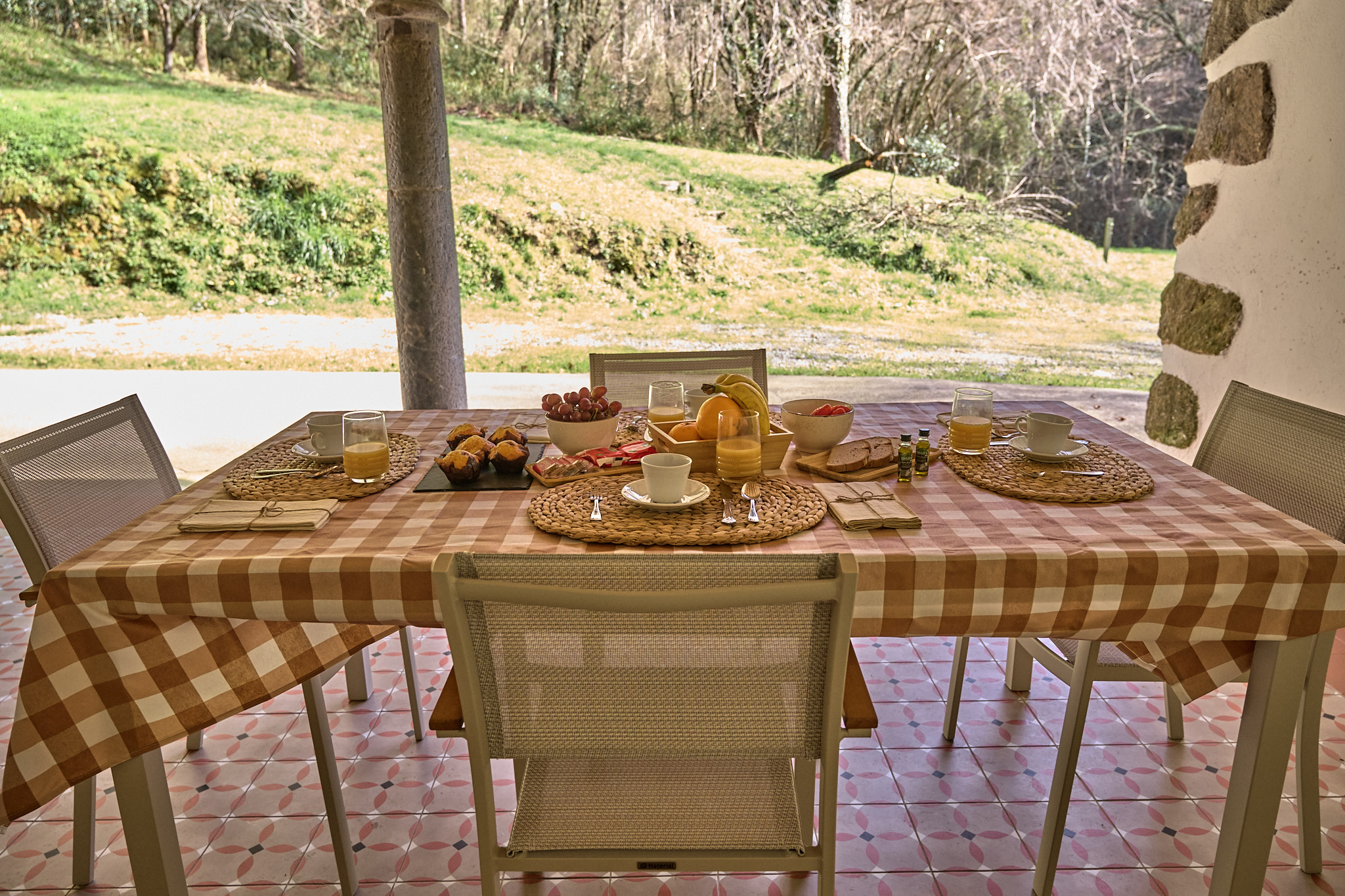 Photo: breakfast on the covered patio